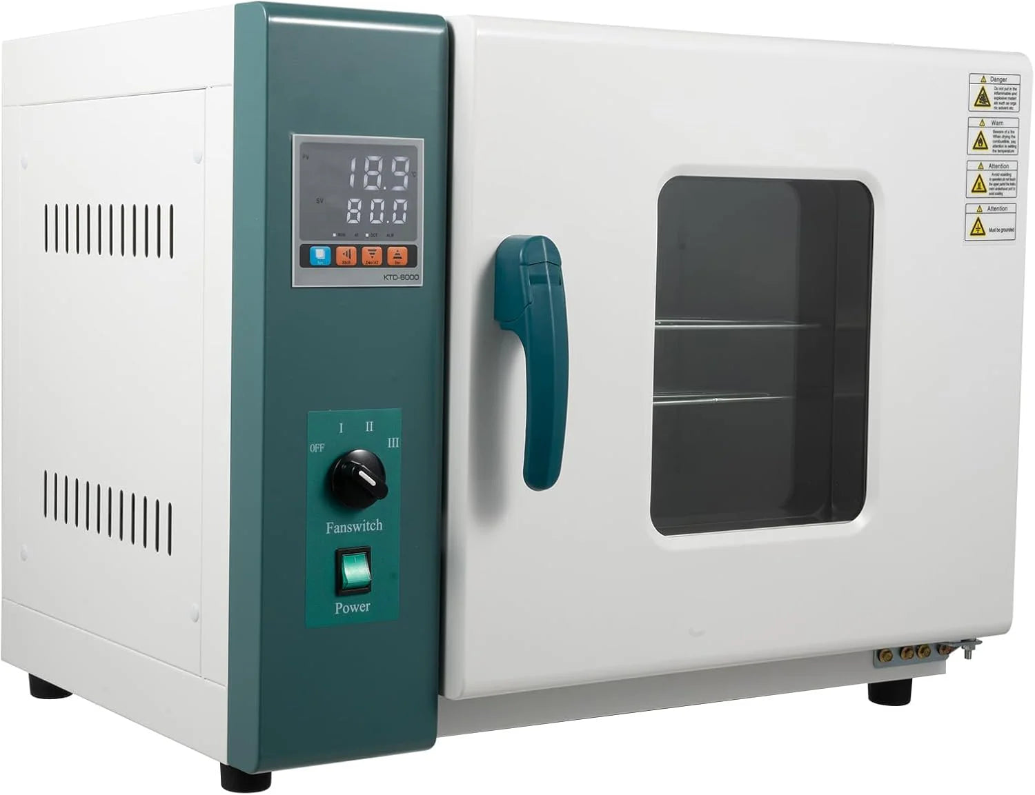 110V 1000W Horizontal Electric Blast Drying Oven 45L/12Gal Lab Forced Air Convection Drying Oven with Intelligent Temperature Controller for Industrial, Schools, Research Institutes