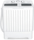 Portable Washing Machine, Twin Tub 20 Lbs Capacity, Washer(12 Lbs) and Spinner(8 Lbs), Durable Design, Timer Control, Compact Laundry Washer for RV, Apartments and Dorms, Grey+White